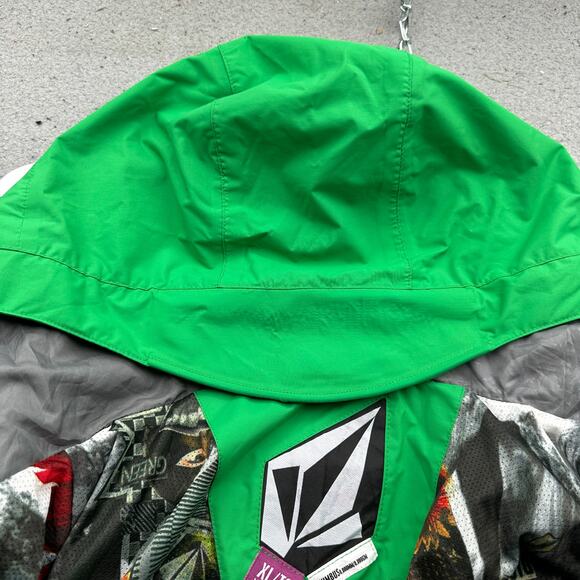 Volcom Nimbus Snowboard Ski Green White Black Blast Jacket Men XL Hooded G065008 - Picture 13 of 16